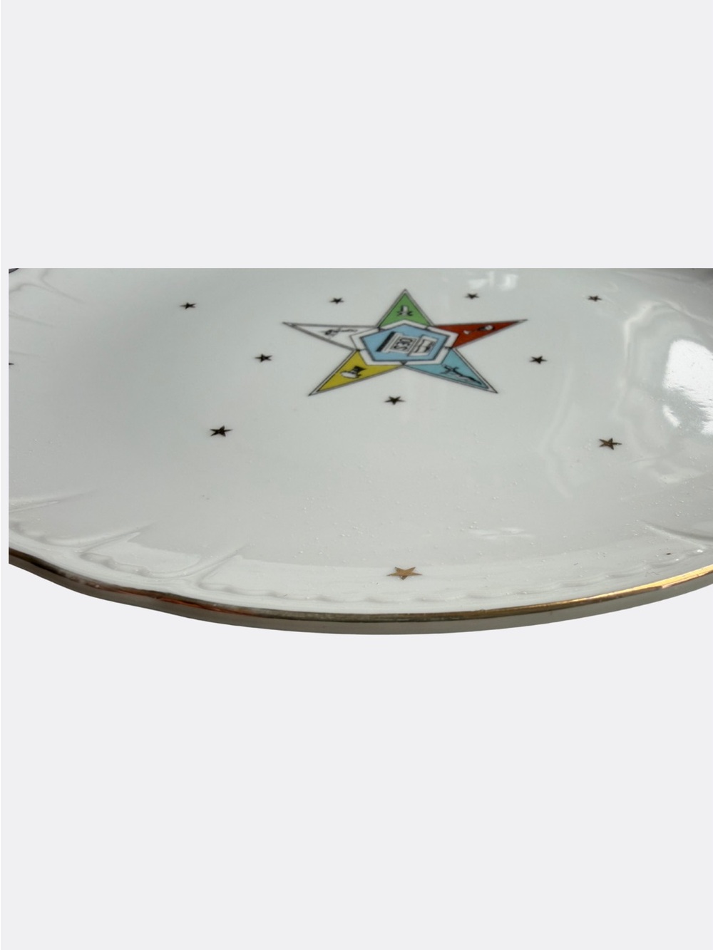 Vintage Lefton OES Eastern Star 9.25” Luncheon Plate Japan - Picture 5 of 5
